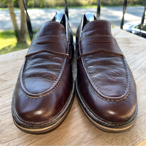 Johnston & Murphy Men's Shoes Size 8.5M Brown Leather Slip-on  Penny Flex - Picture 3 of 11